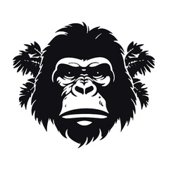 vector gorilla silhouette
