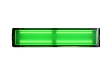 A Glowing Green Light Bar, Illuminating The Night on a White or Clear Surface PNG Transparent Background