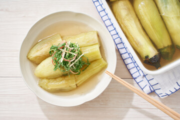茄子の翡翠煮