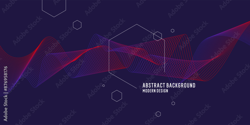 Wall mural beautiful background with flowing lines. abstract elegant lines. the flow movement. vector illustrat