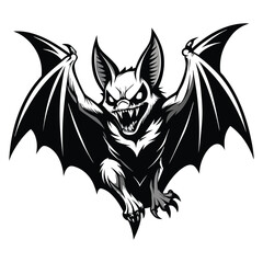 Halloween Bat Silhouette Vector illustration