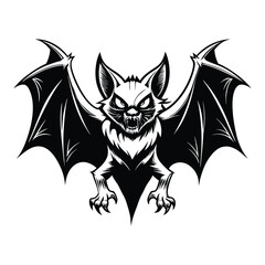 Halloween Bat Silhouette Vector illustration