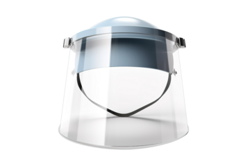 A Clear Protective Face Shield for Safety and Style on a White or Clear Surface PNG Transparent Background