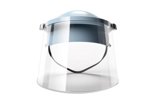 A Clear Protective Face Shield for Safety and Style on a White or Clear Surface PNG Transparent Background