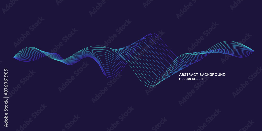 Wall mural beautiful background with flowing lines. abstract elegant lines. the flow movement. vector illustrat