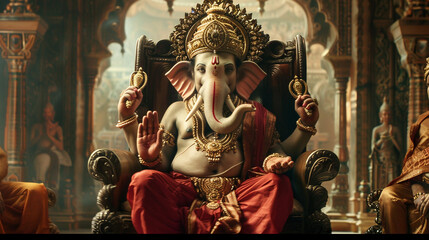 Fototapeta premium lord ganesha chaturthi, India culture and religion