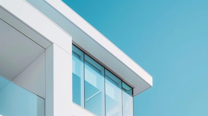 Obraz premium Modern commercial building with advanced temperature control systems, sleek architectural design, showcasing efficient climate management technology