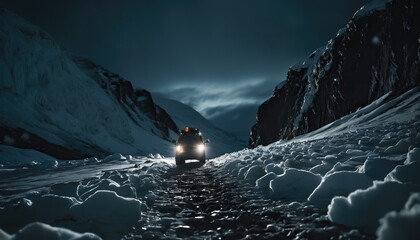 Arctic Mysteries in Cloudy Winter: The Pathfinder's Trek Engulfed in Landslide