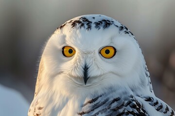 Obraz premium Close-up portrait of a Snowy Owl