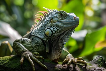 Fototapeta premium Close-up portrait of an iguana
