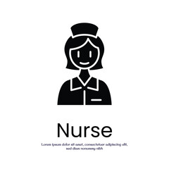 nurse solid icon vector design good for web or mobile app