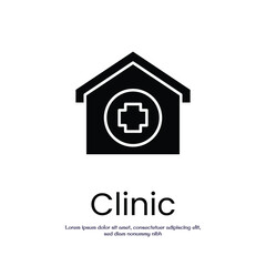 clinic solid icon vector design good for web or mobile app