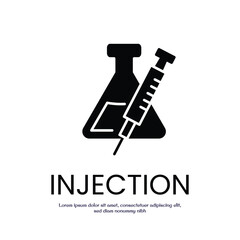 INJECTION solid icon vector design good for web or mobile app