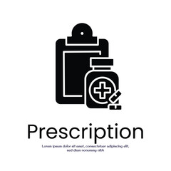 Prescription solid icon vector design good for web or mobile app