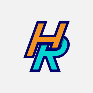 recommend clip art: Initial Letter HR or RH Logo, Monogram Logo letter H with R combination, design logo template element, vector illustration