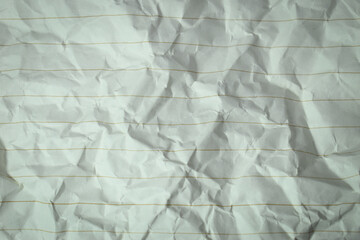 crumpled line paper texture background,  blank sheet notebook
