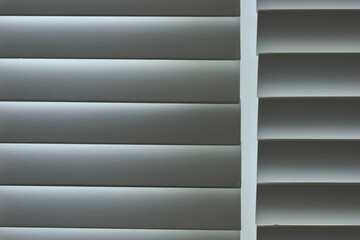 Obraz premium white window blinds in home, object for decorate interior of house