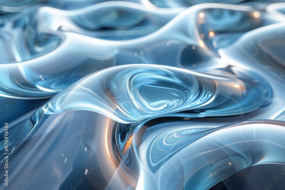 Poster dynamic abstract shapes that appear to be moving and vibrating, creating a sense of visual motion,