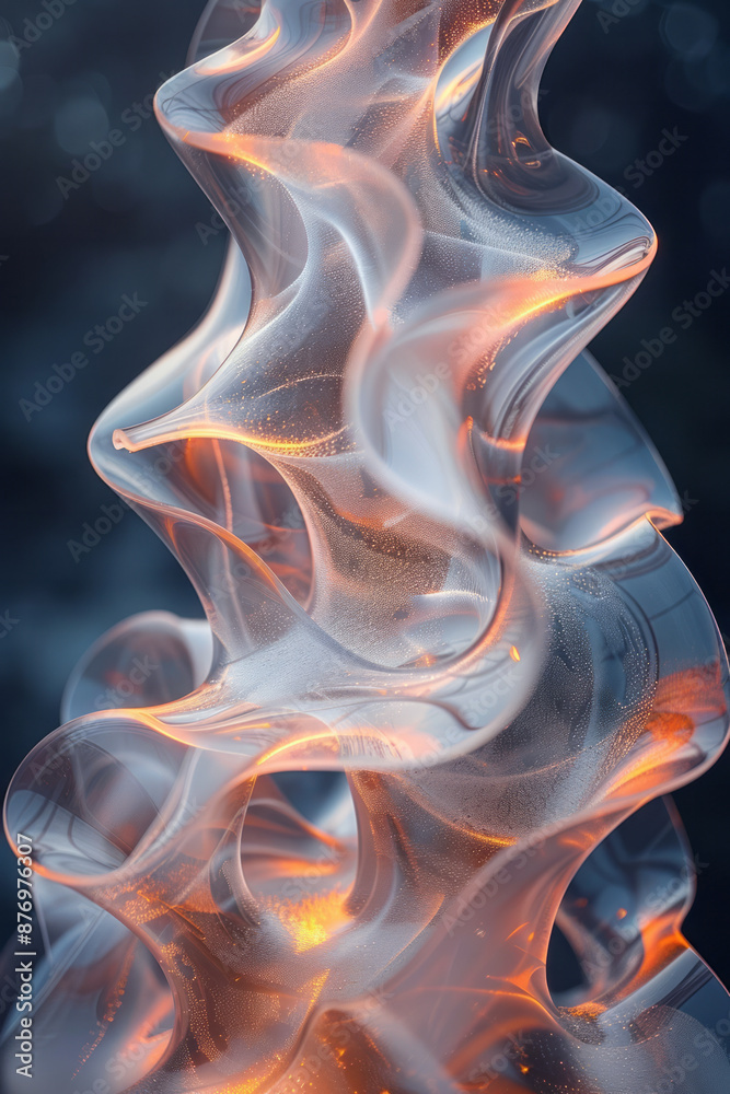 Poster abstract forms that appear to be moving and vibrating, creating a visually dynamic and attention-gra