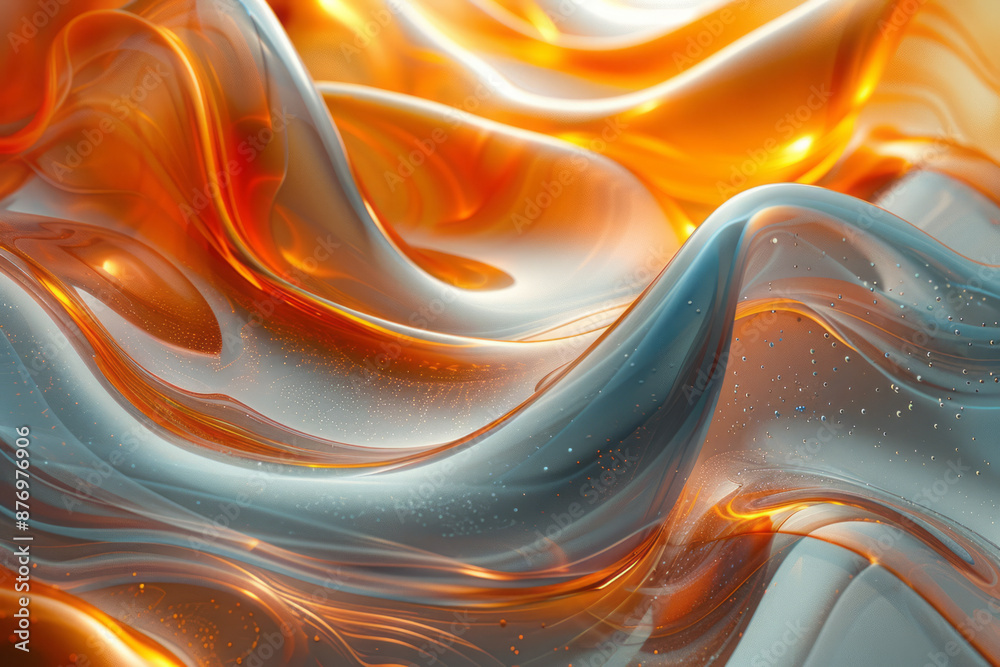 Poster vibrant and dynamic abstract forms that appear to be vibrating and moving, perfect for attracting at