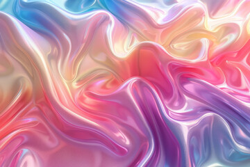 Obraz premium Pearlescent rainbow seamless pattern with gentle transitions resembling the northern lights,