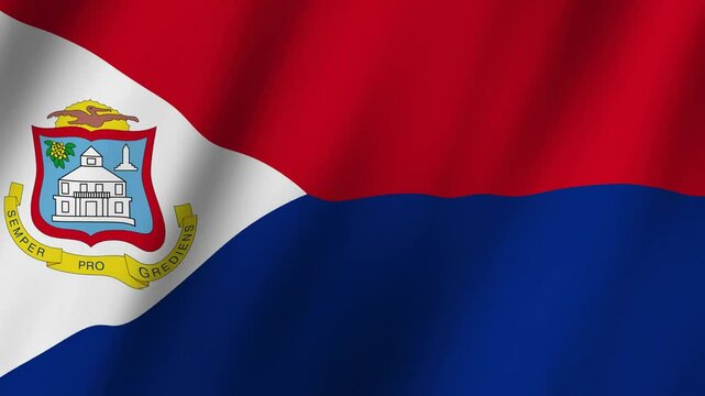 Stunning Footage of the Sint Maarten Flag in the Breeze