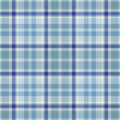 Plaid seamless pattern. Check fabric texture. Vector textile print.