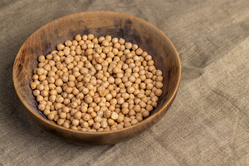 uncooked healthy grains of chickpeas porridge