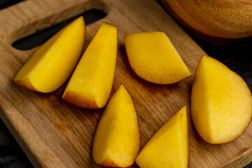 ripe and sweet nectarine fruit on the table