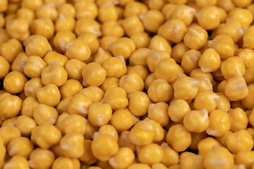 wet chickpeas porridge during cooking