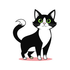 Halloween Cat Silhouette Vector illustration