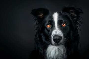 Fototapeta premium Portrait photograph of a Border Collie 1