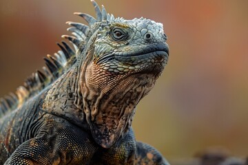 Obraz premium Portrait photograph of a marine iguana