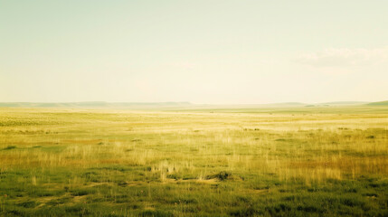 A vast, open prairie, A big open sky, Copy space