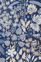 Motif floral couleurs r&eacute;tro sur papier - Arri&egrave;re plan design graphique	