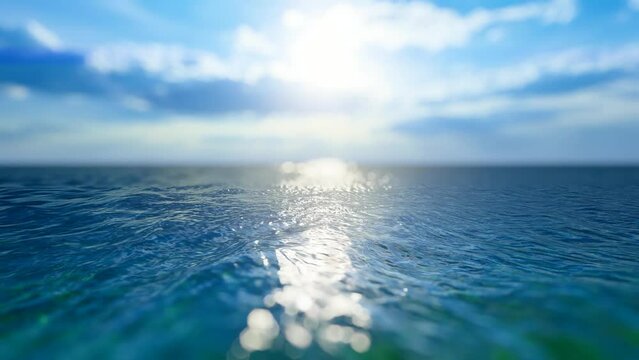The sea has waves and ripples
