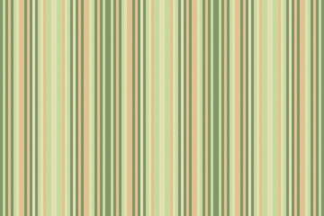 Obraz premium Calm texture pattern lines, yard textile vertical background. Symmetry fabric seamless stripe vector in light and green colors.