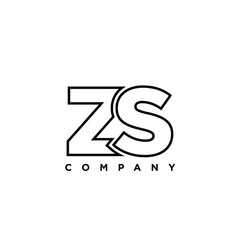 Letter Z and S, ZS logo design template. Minimal monogram initial based logotype.