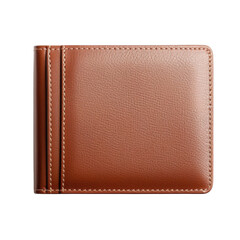 brown leather wallet with multiple card slots, ideal for stylish and practical use. Perfect for organizing credit cards and cash. isolated on white background. 