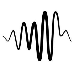 Sound Wave. Equalizer, Music, Voice Recording. Vector Icon
