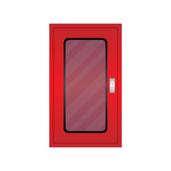 Fire Extinguisher Box. Vector Illustration Isolated on White Background. 