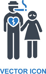 Unhealthy Lifestyle Icon in Negative Parenting