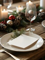 Wooden Table Setting