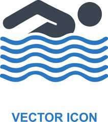 Swimmer swimming breaststroke icon