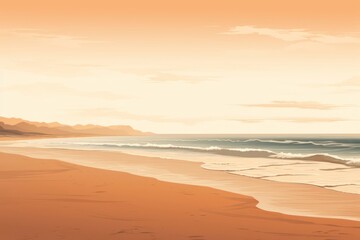 Fototapeta premium Beach landscape outdoors horizon.