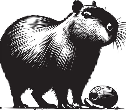 copybara cat silhouette - copy bara animal vector -Copybara Chronicles: Vintage Vector Icons
Copybara Wonderland: Retro Icon Collection
Copybara Whimsy: Black and White Icons