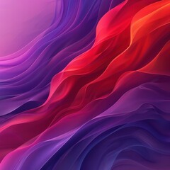 Obraz premium Vibrant abstract art with smooth, flowing layers of red, purple, and pink tones, creating a visually stunning and colorful design.