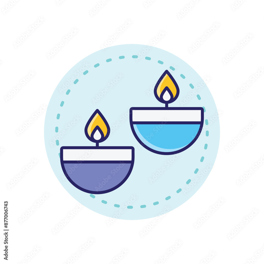 Canvas Prints candles vector icon