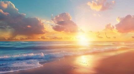 Obraz premium Paradise, exotic tropical sun, beach, sea, island for vacation travel