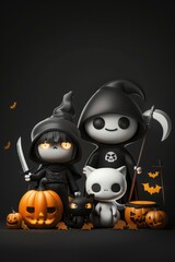 Cartoon characters side by side